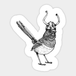 Battle Blue Wren Sticker